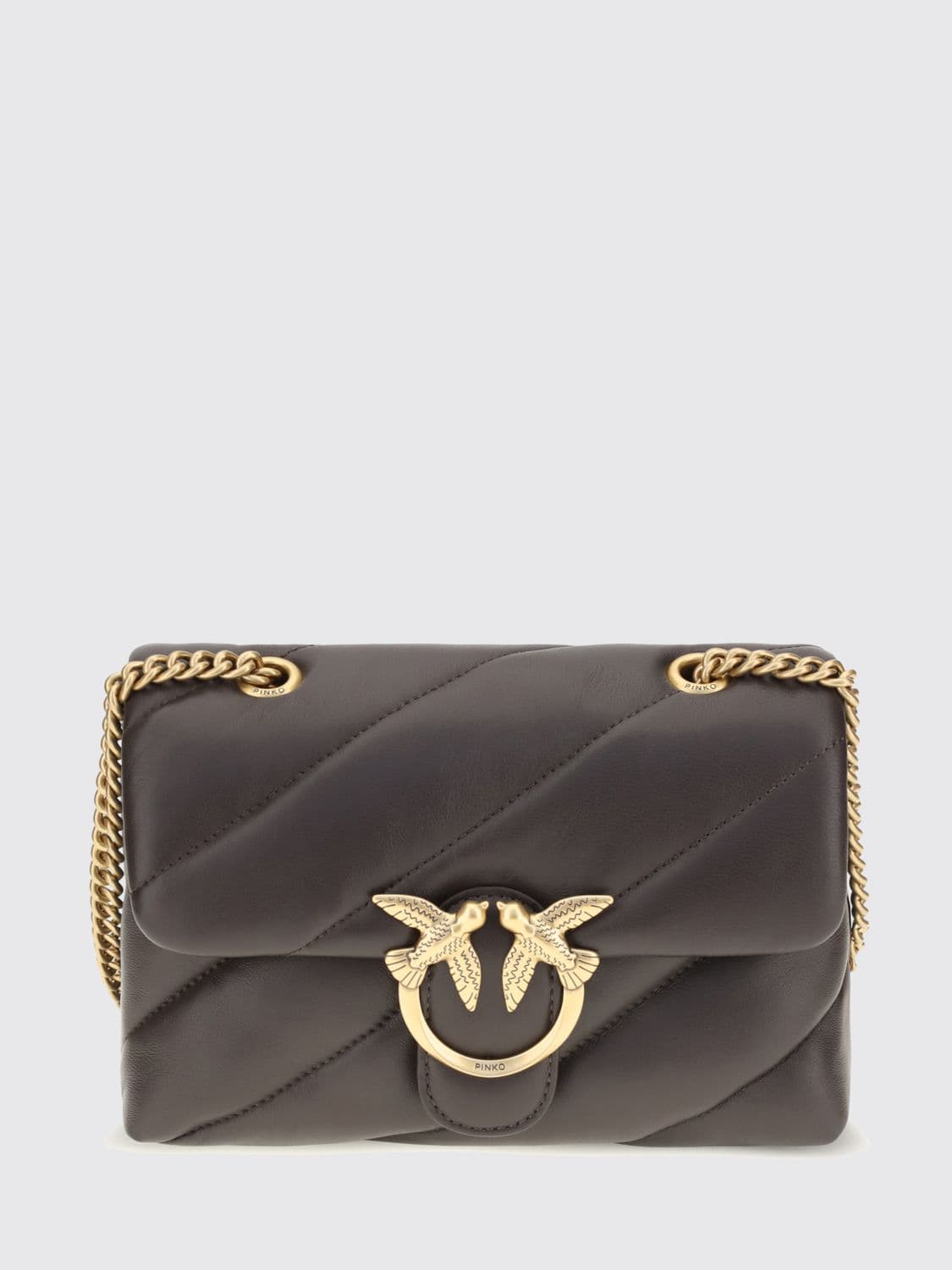 Pinko Classic Love Bag Puff Mini Bag in Quilted Nappa with Love Birds Buckle · OS