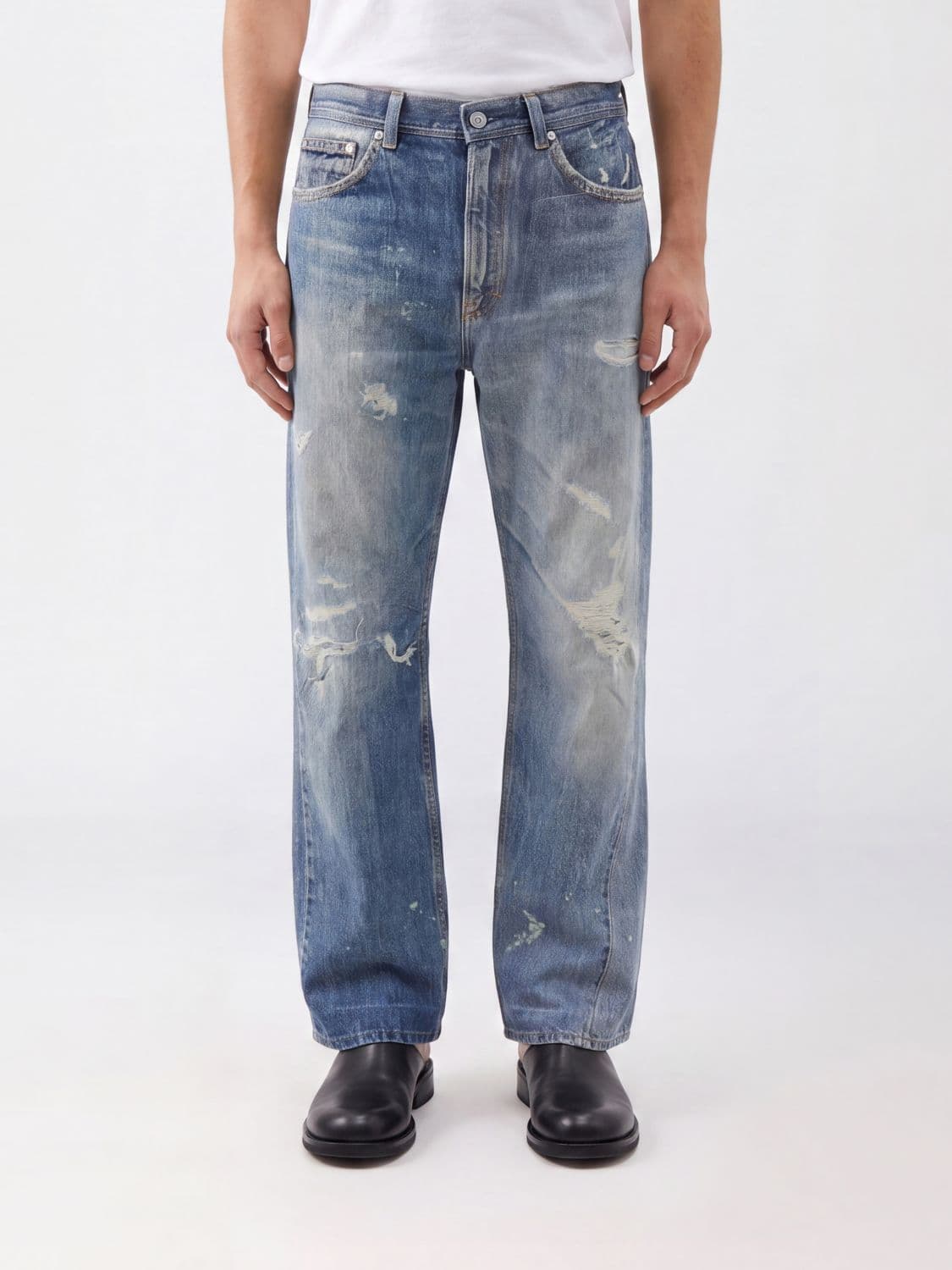 Our Legacy Wide-Leg Denim Jeans with Trompe-l'ail Design