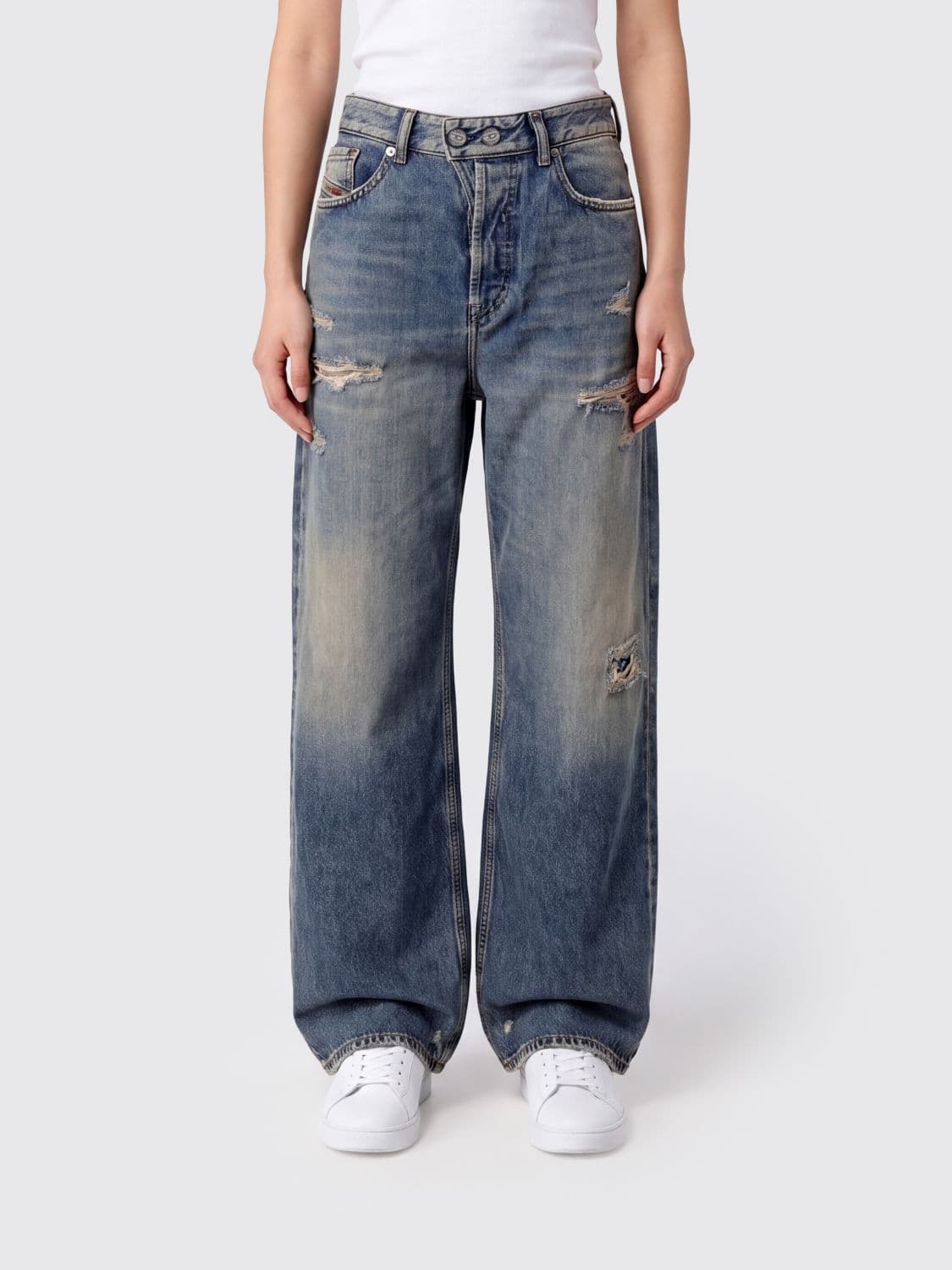 Diesel Pants Woman color Blue