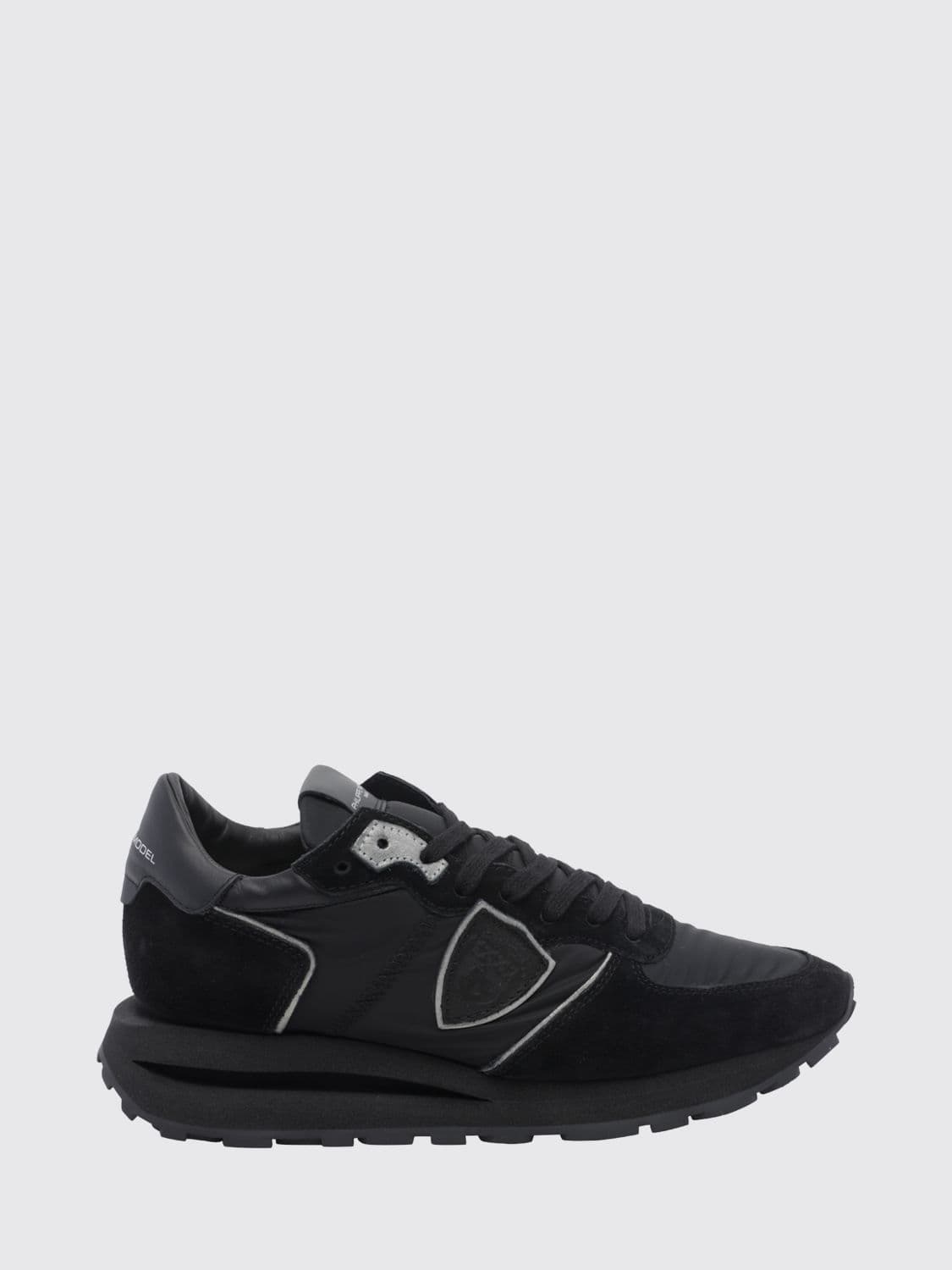 Philippe Model Tropez Haute Suede Low-Top Sneakers with Serrated Sole