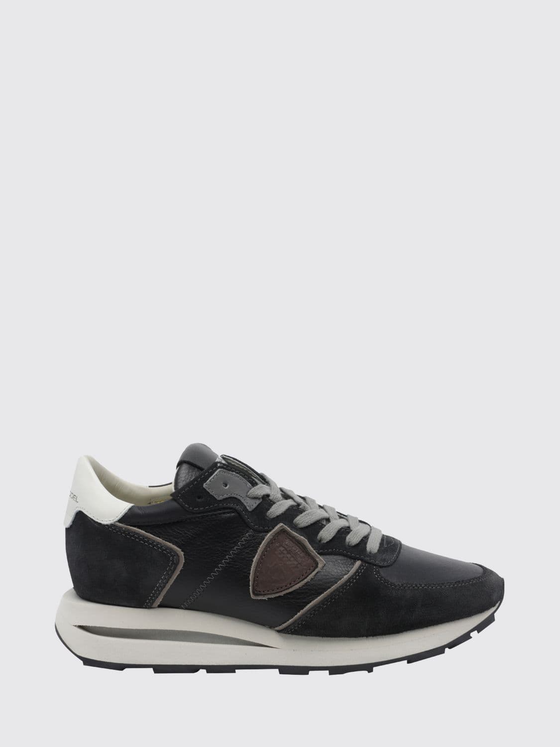 Philippe Model Tropez Haute Suede Low-Top Sneakers with Serrated Sole