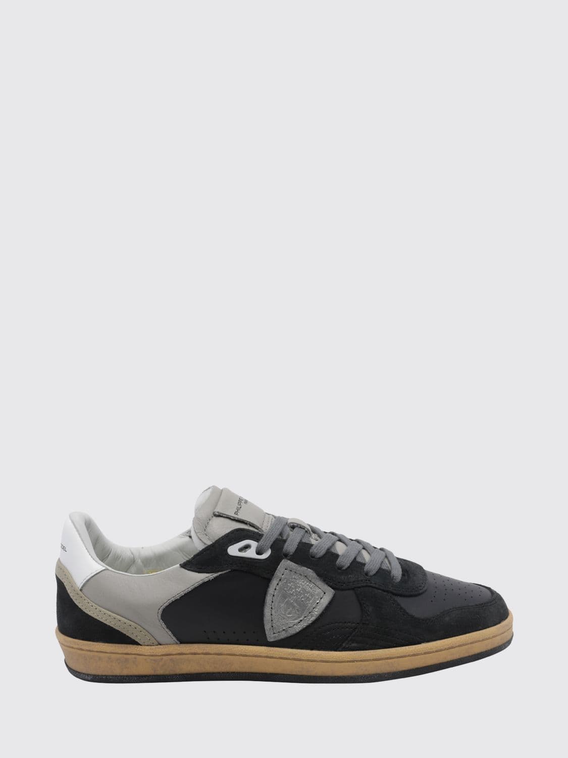 Philippe Model Pgal Suede Calfskin Low-Top Sneakers with Perforated Toe