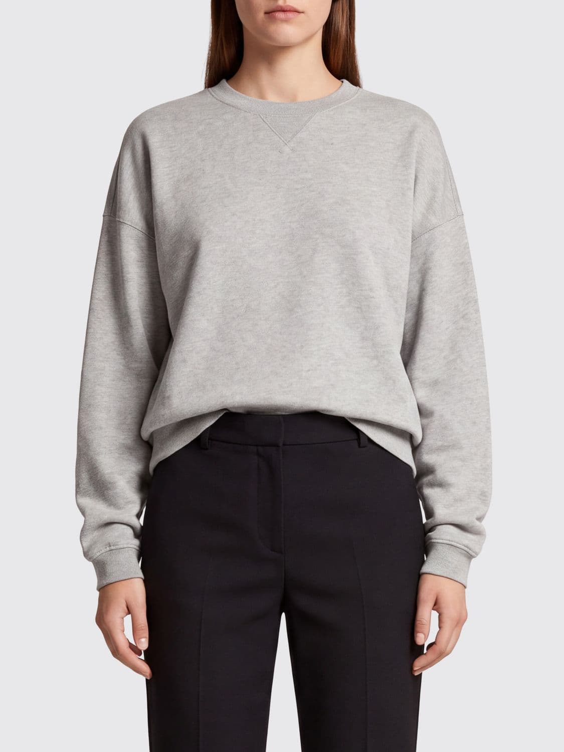 Golden Goose Cotton Crewneck Sweatshirt with Dropped Shoulders and Elastic Hem