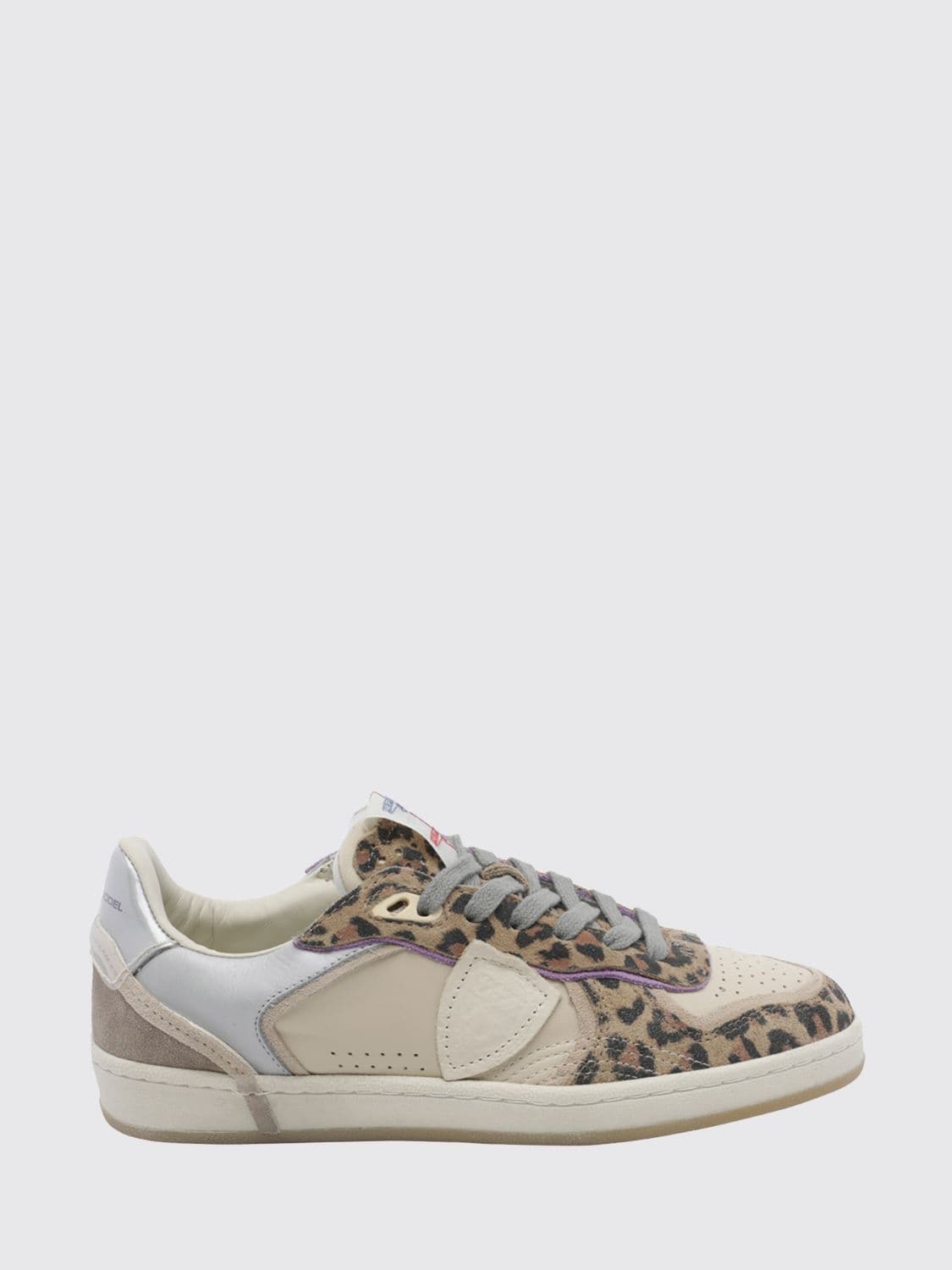 Philippe Model Pgal Suede Low-Top Sneakers with Animal Print