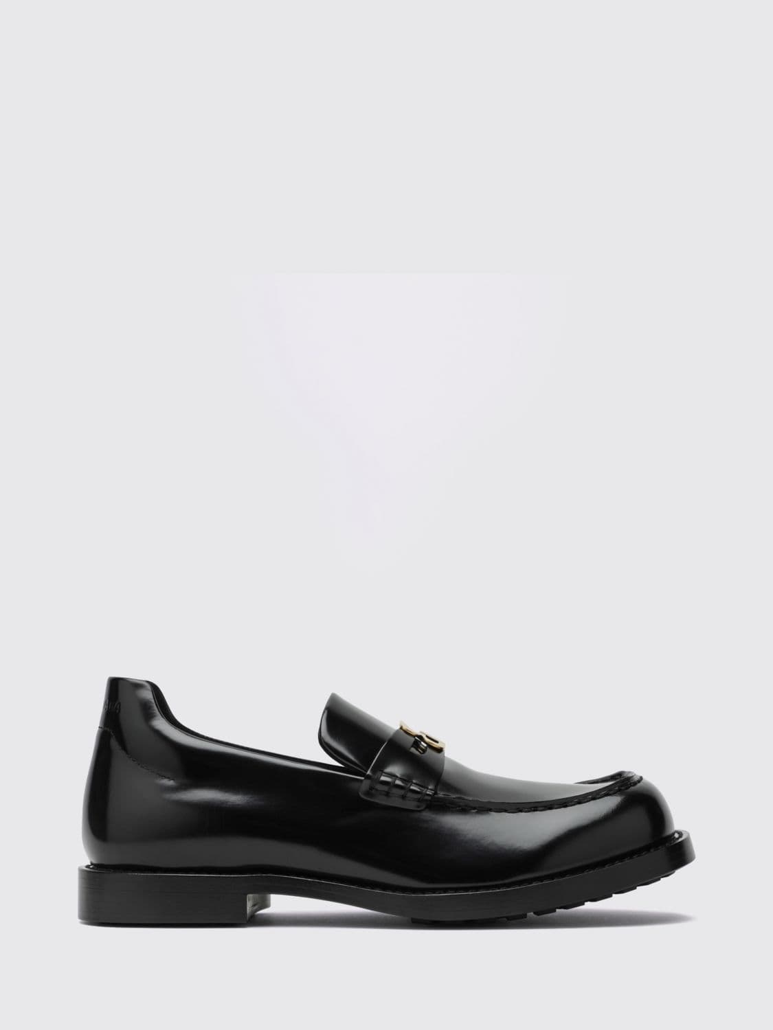 Balenciaga Comfy Penny Loafers in Brushed Calfskin with Logo
