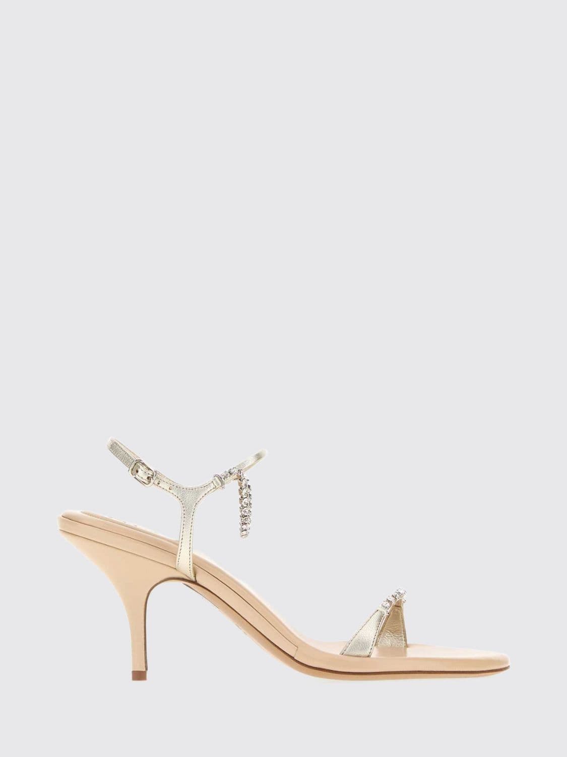 Chloé Zia Lambskin Sandals with Rhinestones and High Stiletto Heel
