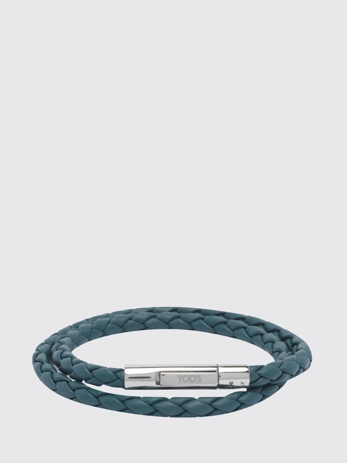 Tod's MyColors Woven Calfskin Leather Bracelet with Engraved Logo
