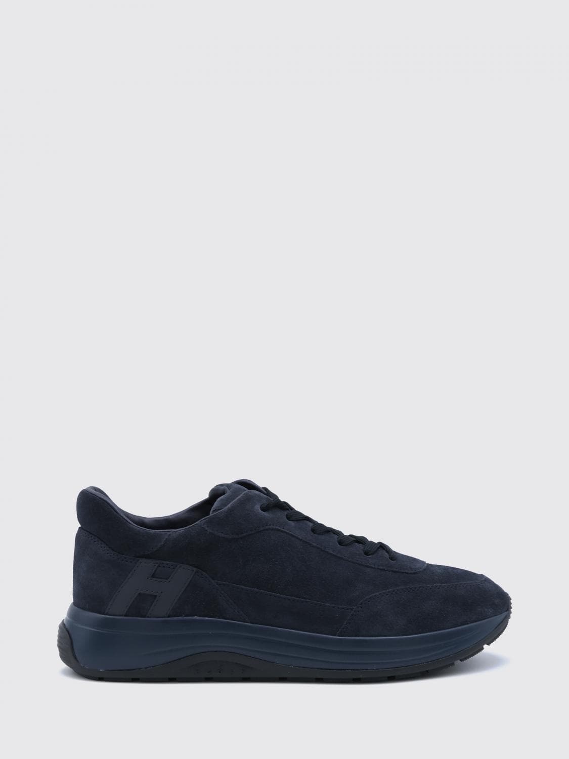 Hogan Hi-Light Suede Calfskin Leather Sneakers with Tone-on-Tone H Logo