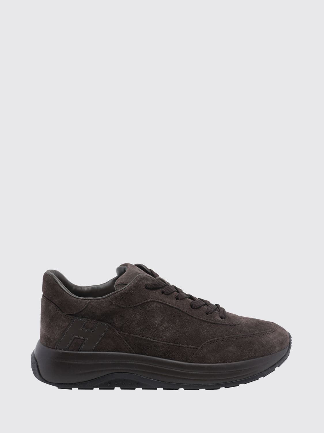 Hogan Hi-Light Suede Calfskin Leather Sneakers with Tone-on-Tone H Logo