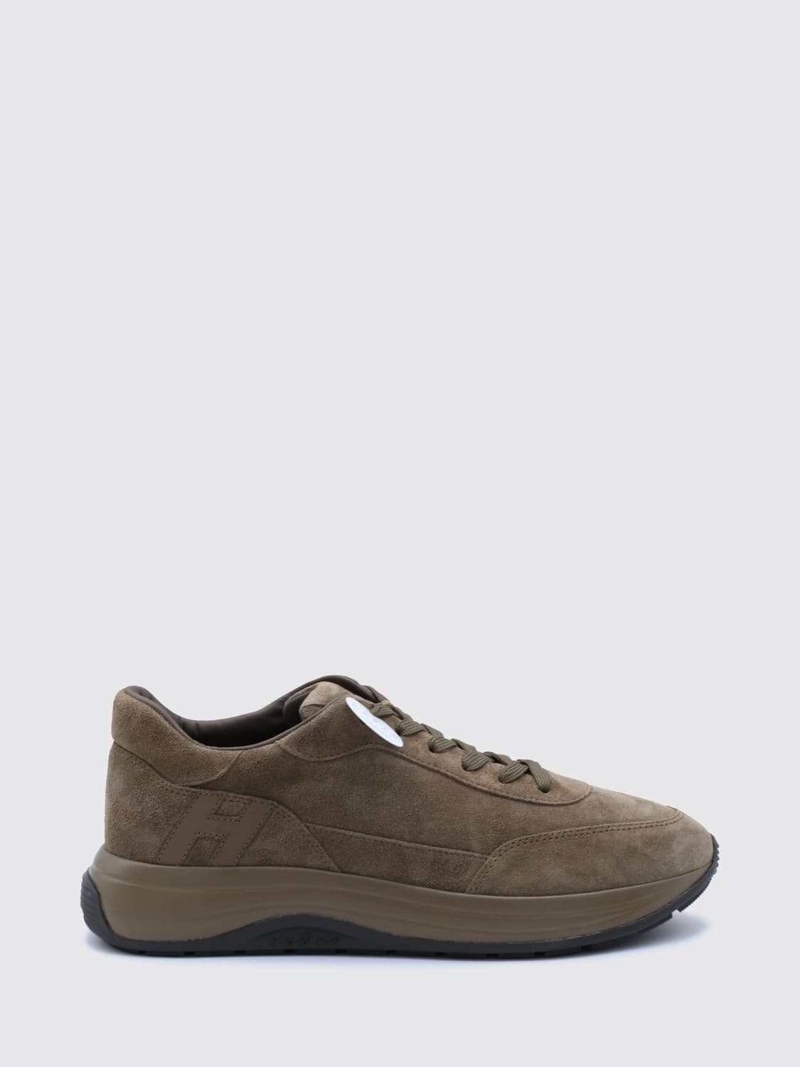 Hogan Hi-Light Suede Calfskin Leather Sneakers with Tone-on-Tone H Logo