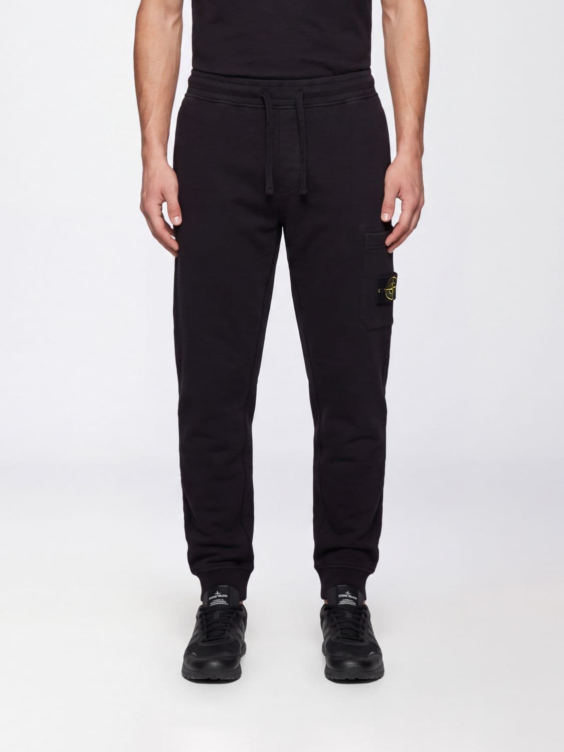 Stone Island Slim Fit Organic Cotton Cargo Trousers with Logo