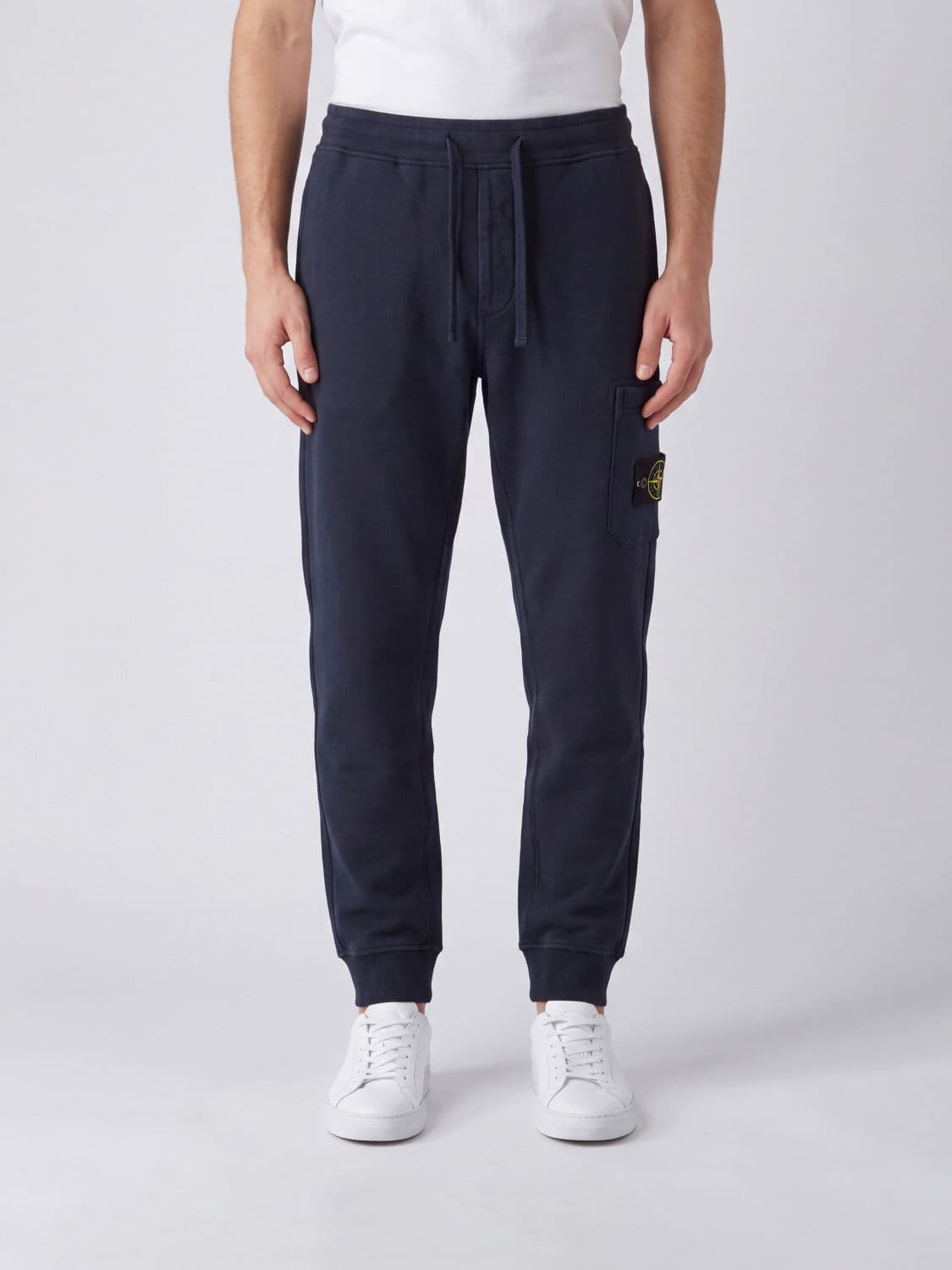 Stone Island Slim Fit Organic Cotton Cargo Trousers with Logo