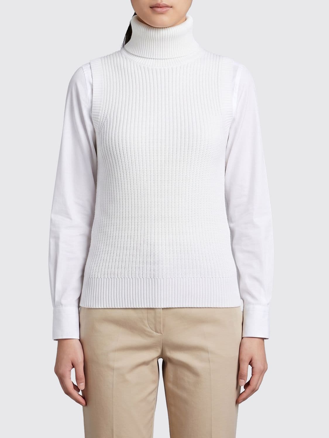 Michael Kors Slim Fit Merino Wool Blend Turtleneck Vest