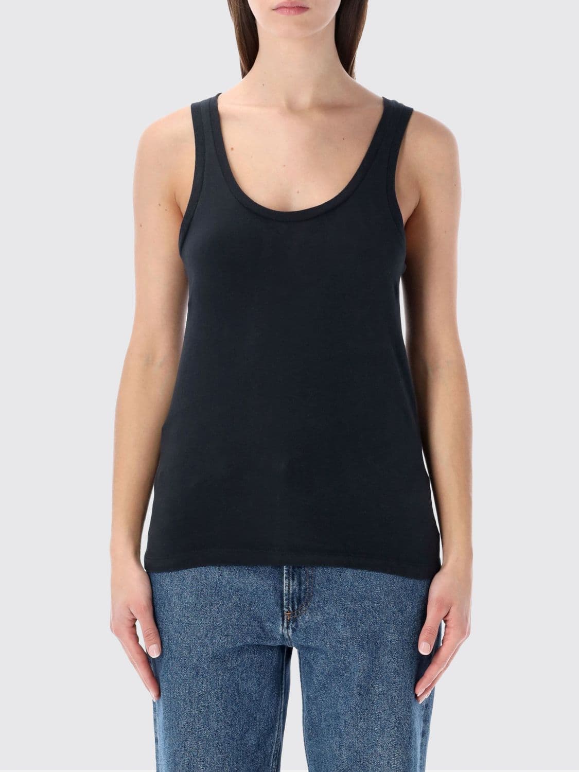 American Vintage Slim Fit Cotton Crew Neck Tank Top