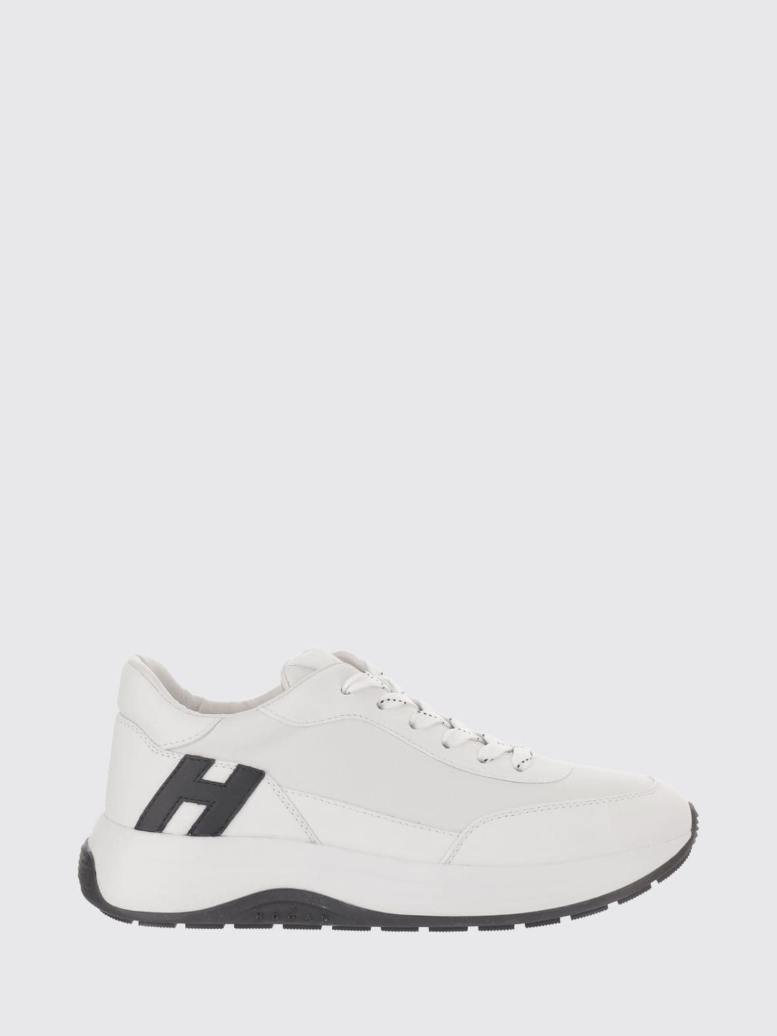 Hogan Hi-Light Smooth Calfskin Leather Sneakers with Tone-on-Tone H Logo