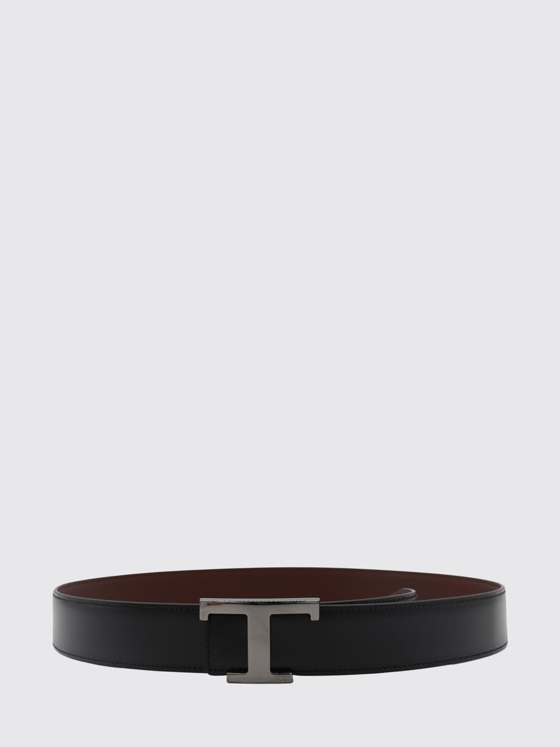 Tod's Adjustable Reversible T Timeless Belt in Two-Colour Smooth Leather