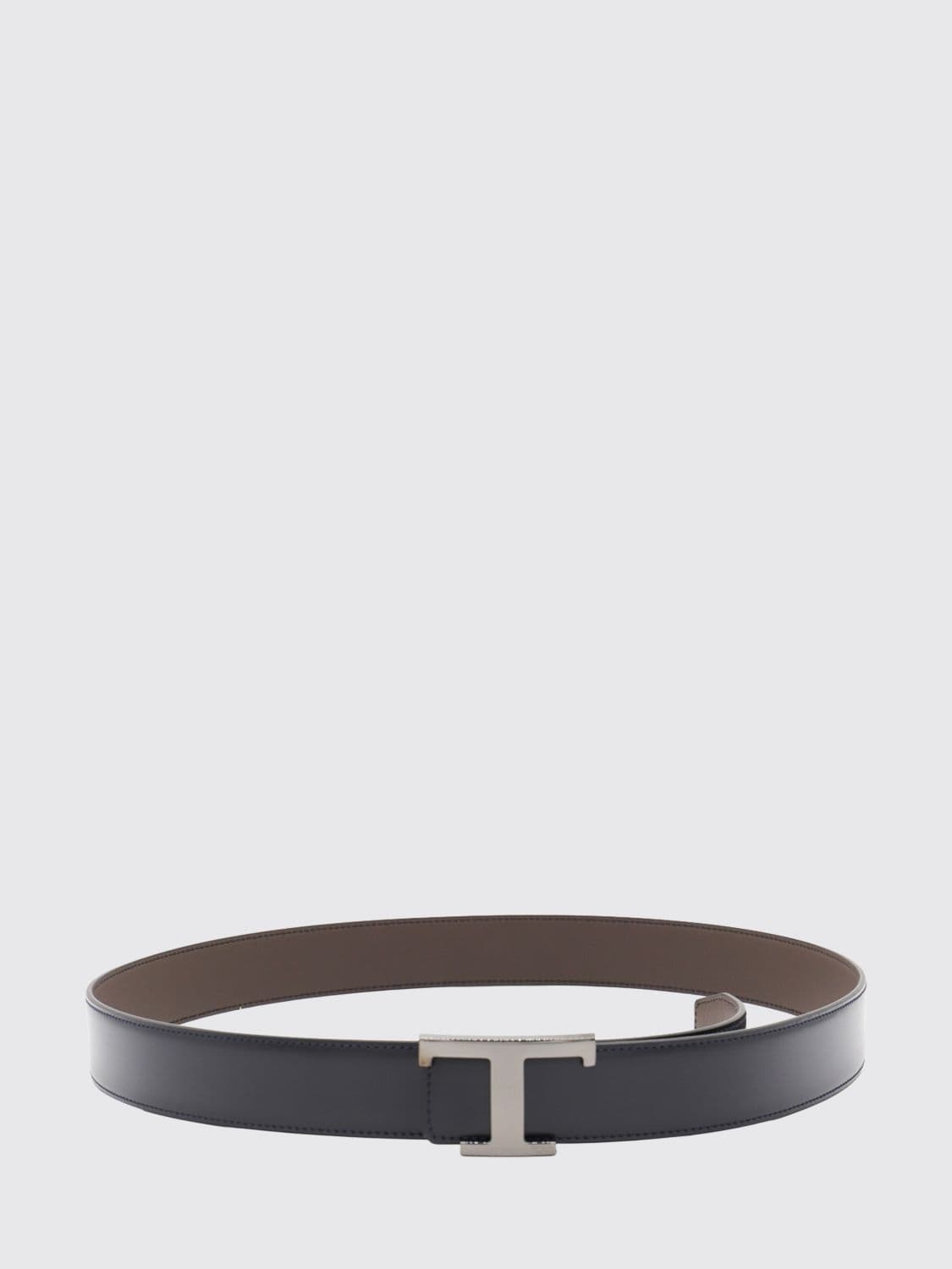 Tod's Adjustable Reversible T Timeless Belt in Two-Colour Smooth Leather