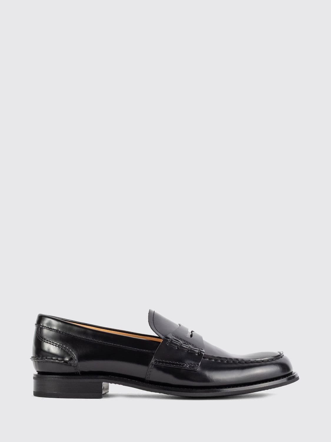Church's Brushed Leather Penny Loafers with Raised Apron Toe