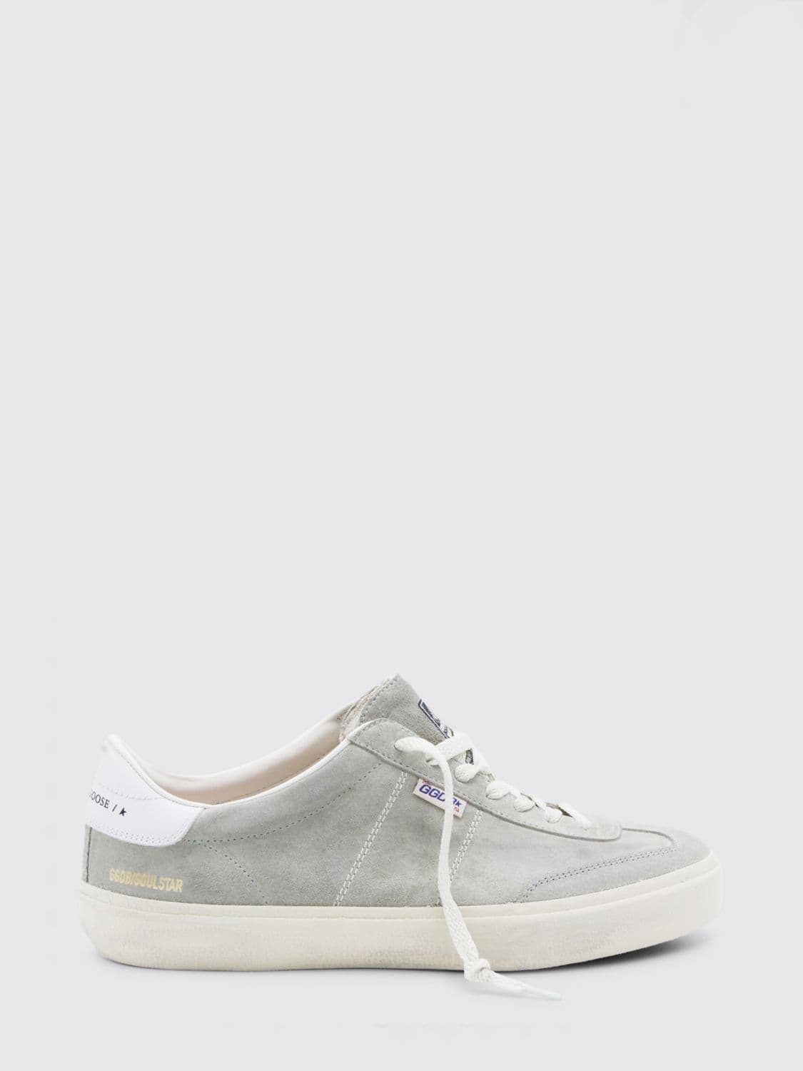 Golden Goose Soul Star Suede Calfskin Leather Sneakers with Appliqué Logo