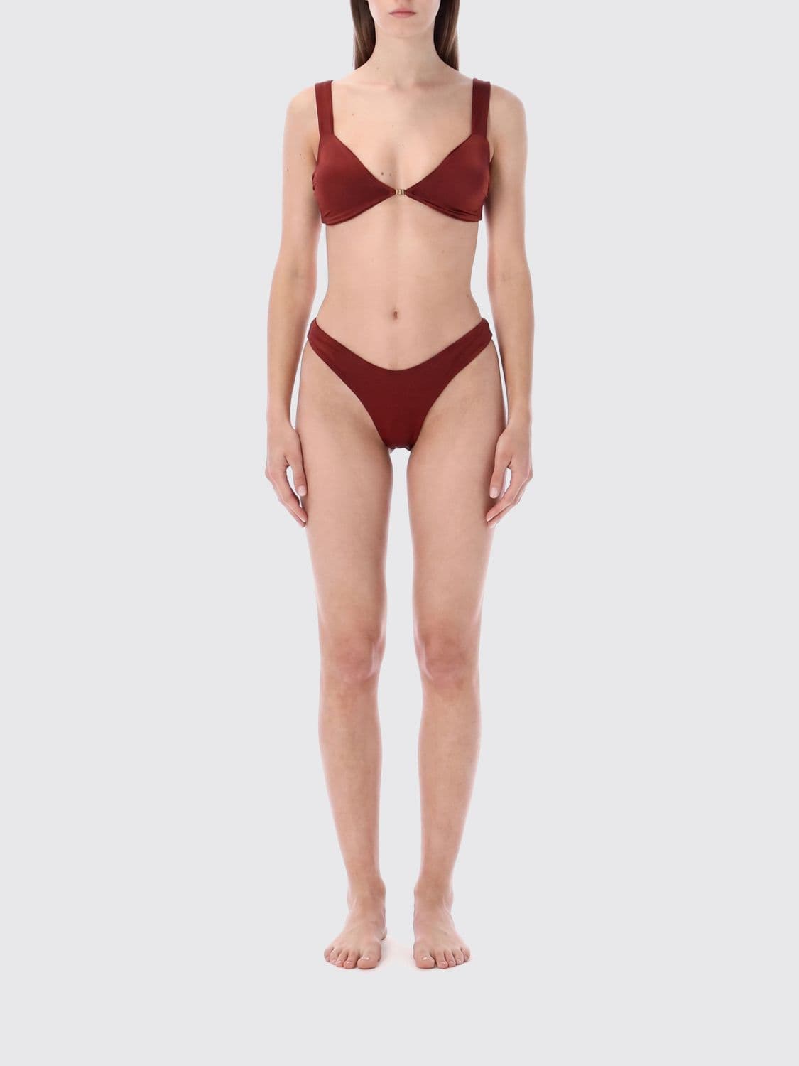 Matinee Triangle Bikini with V-Neck and Brazilian Briefs
