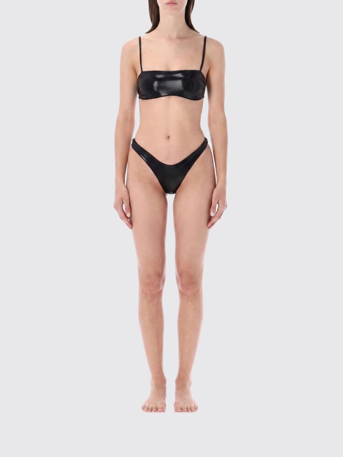 Matinee Bandeau Bikini with Square Neckline and Brazilian Briefs