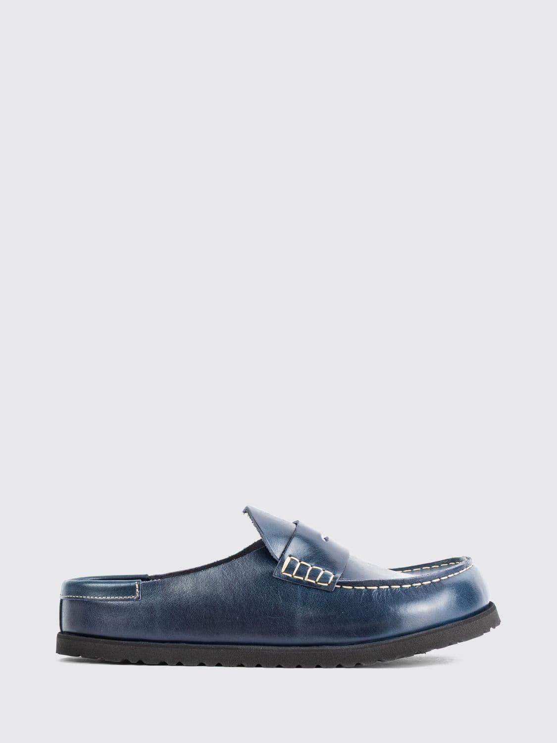 Birkenstock 1774 Naples Mules in Leather with Keeper and Round Toe