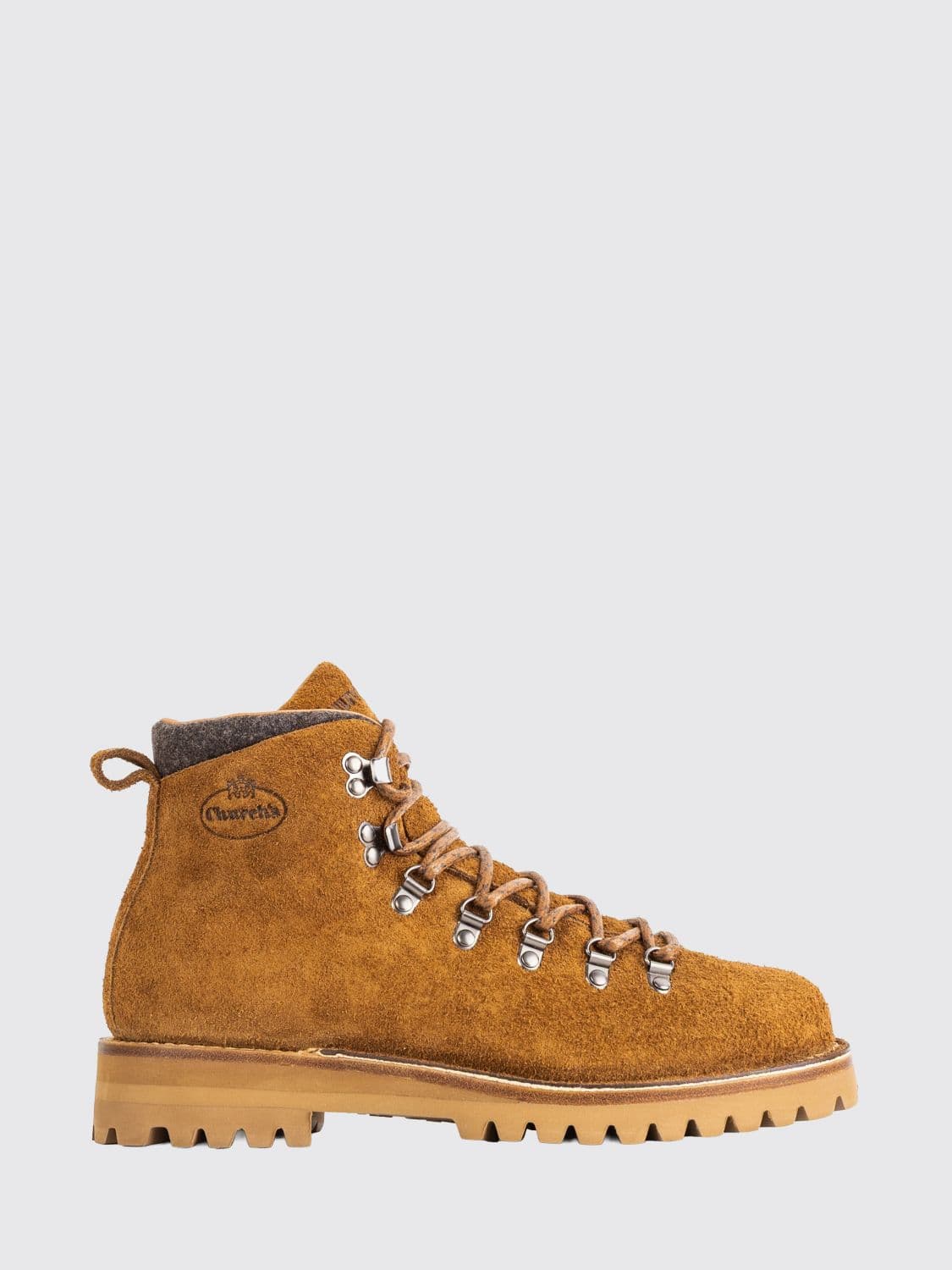 Church's Suede Lace-Up Ankle Boots with Round Toe and Lug Sole