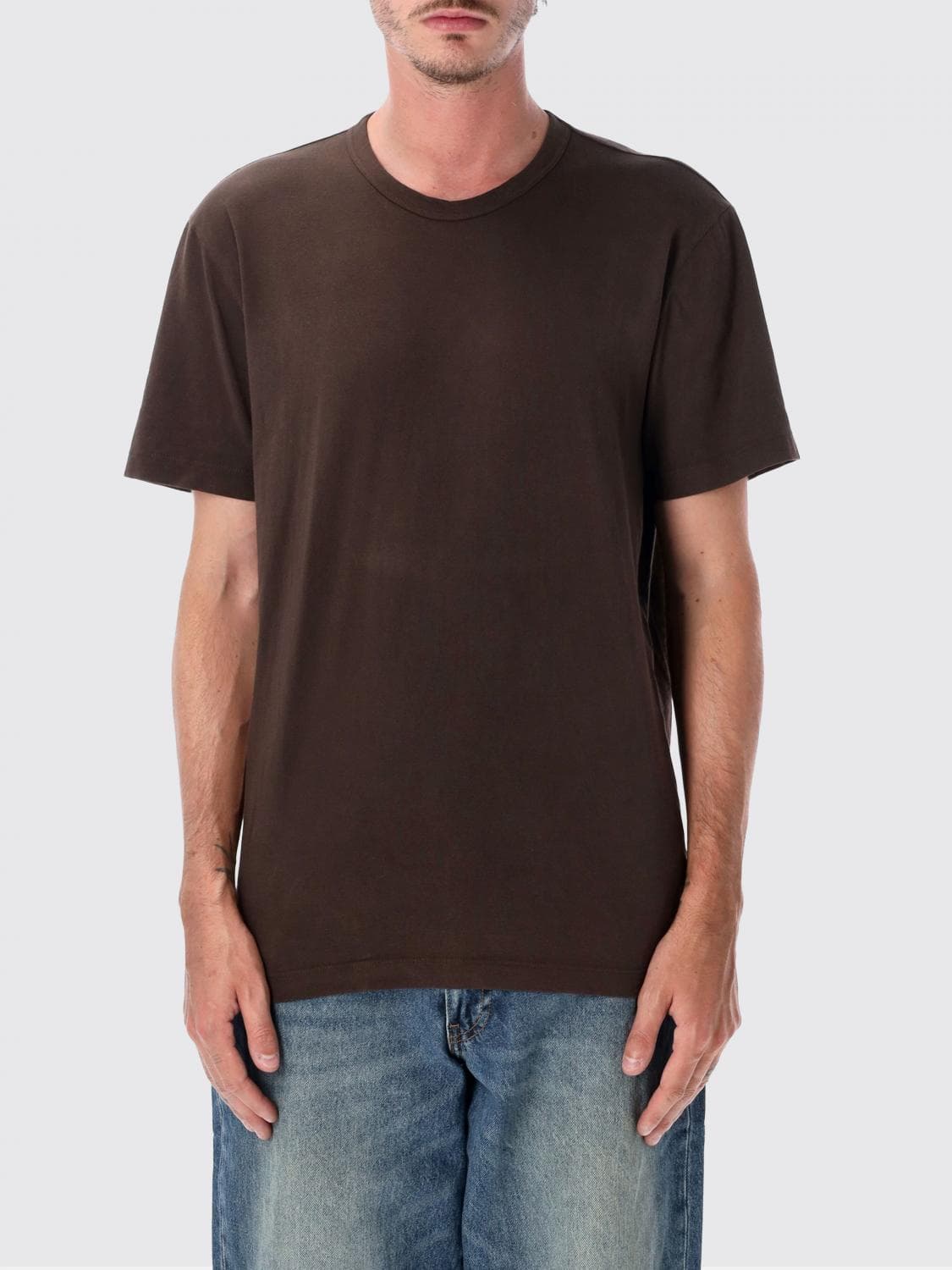 James Perse Short-Sleeved Cotton T-Shirt with Crew Neck