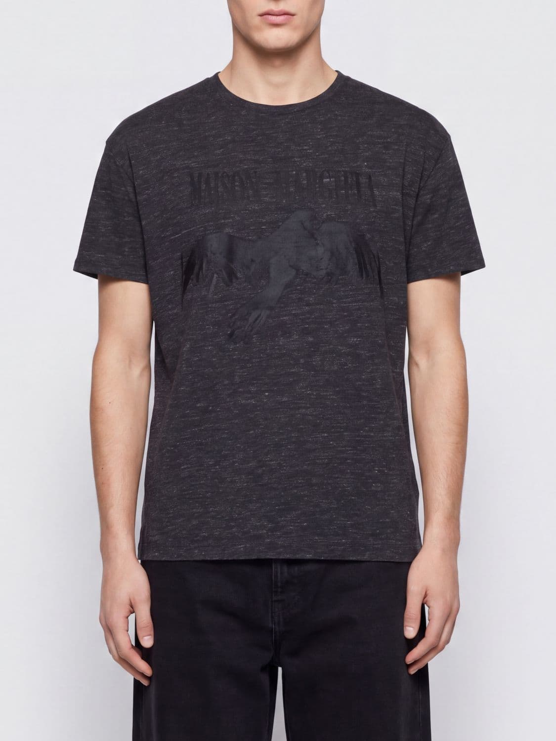 Maison Margiela Graphic Logo Print Cotton Crewneck T-Shirt