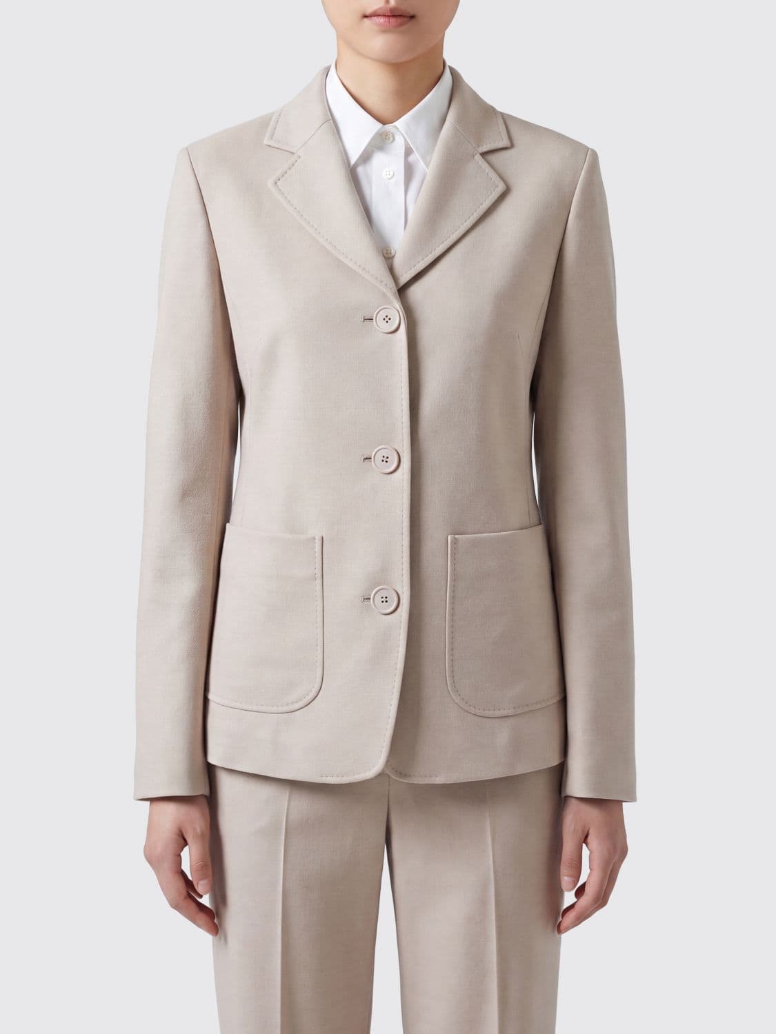's Max Mara Single-Breasted Slim Fit Wool and Cotton Blazer
