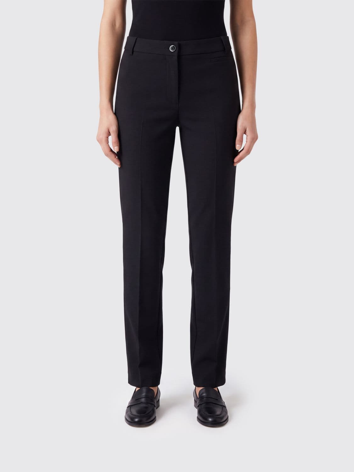 Pinko Protea High-Waisted Tailored Skinny Trousers in Crêpe