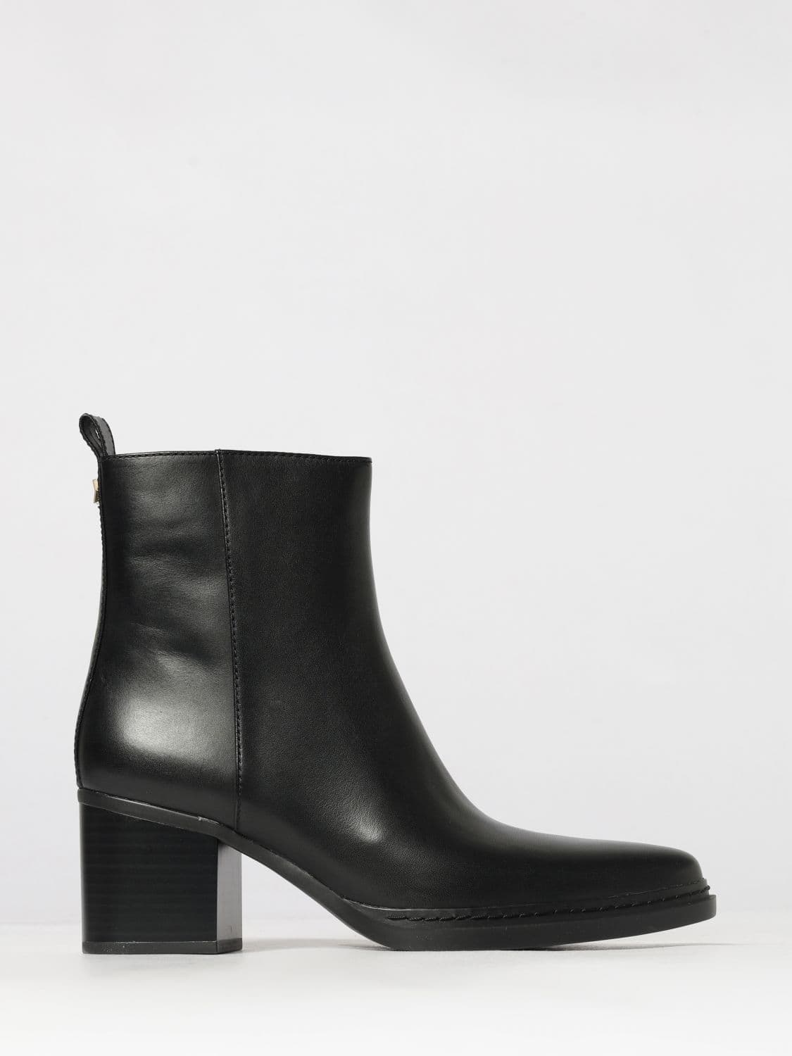 Michael Kors Lex Ankle Boots in Calf Leather with Low Heel and Zip