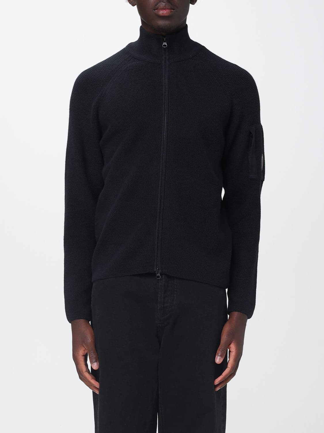 C.p. Company C. P. COMPANY Ribbed Cotton-Blend High Neck Zip-Up Cardigan