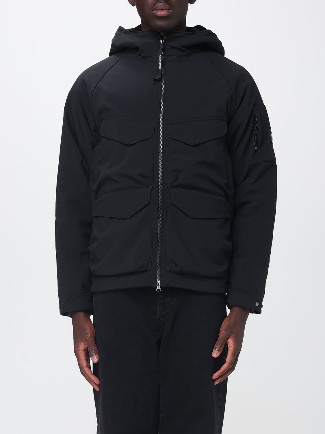 C.p. Company C. P. COMPANY Short Quilted Technical Fabric Parka with Removable Hood