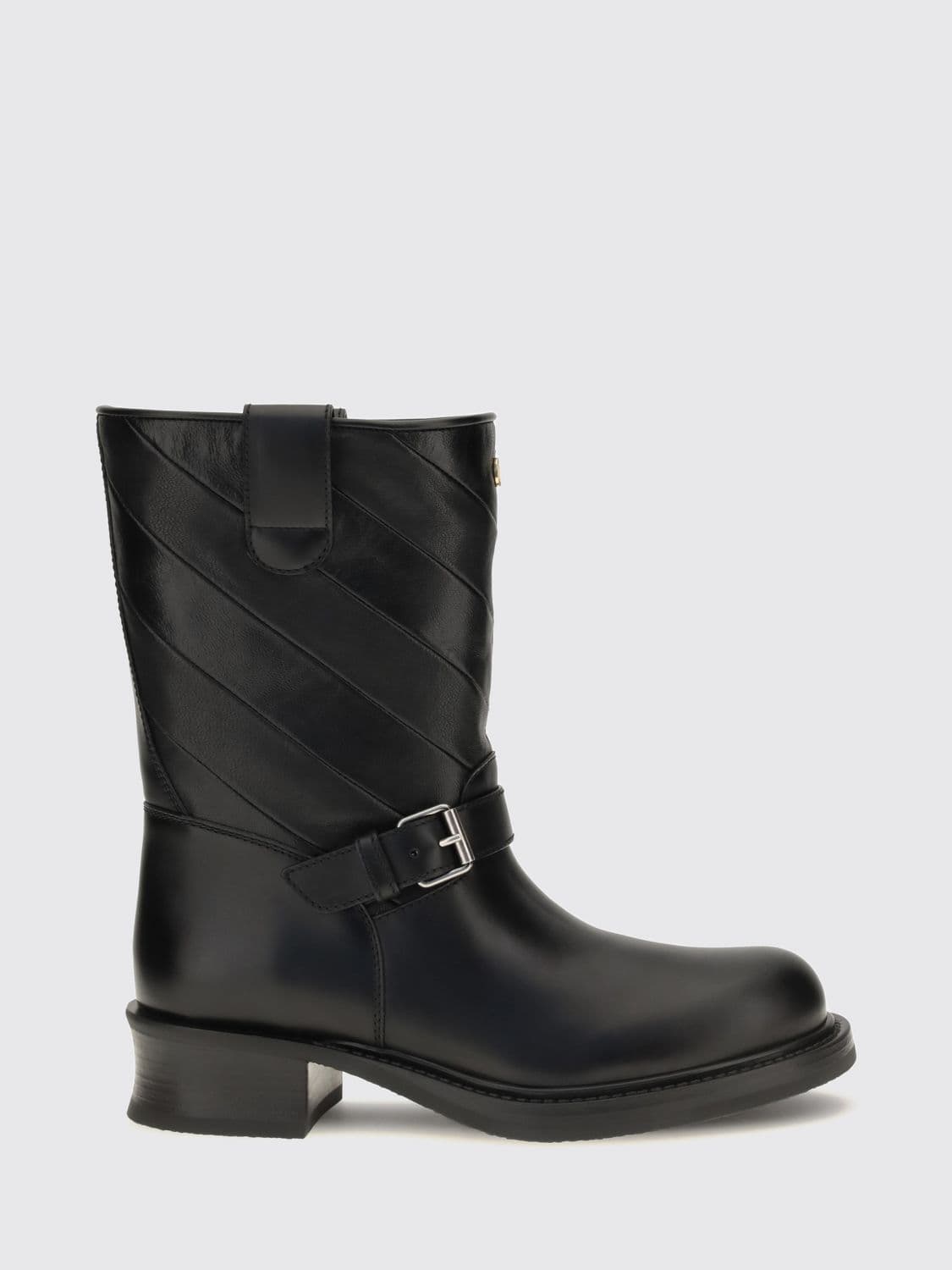 Valentino Garavani Smooth Leather VLogo Signature Biker Boots