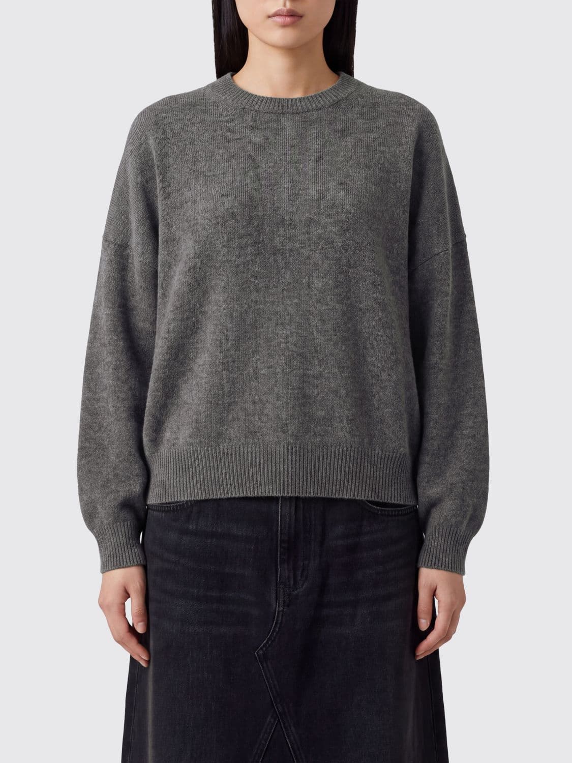Lisa Yang Relaxed Fit Pure Cashmere Crewneck Jumper with Dropped Shoulders