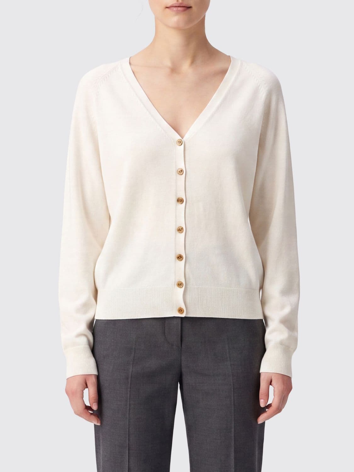 Lisa Yang Relaxed Fit Pure Cashmere V-Neck Cardigan · 1