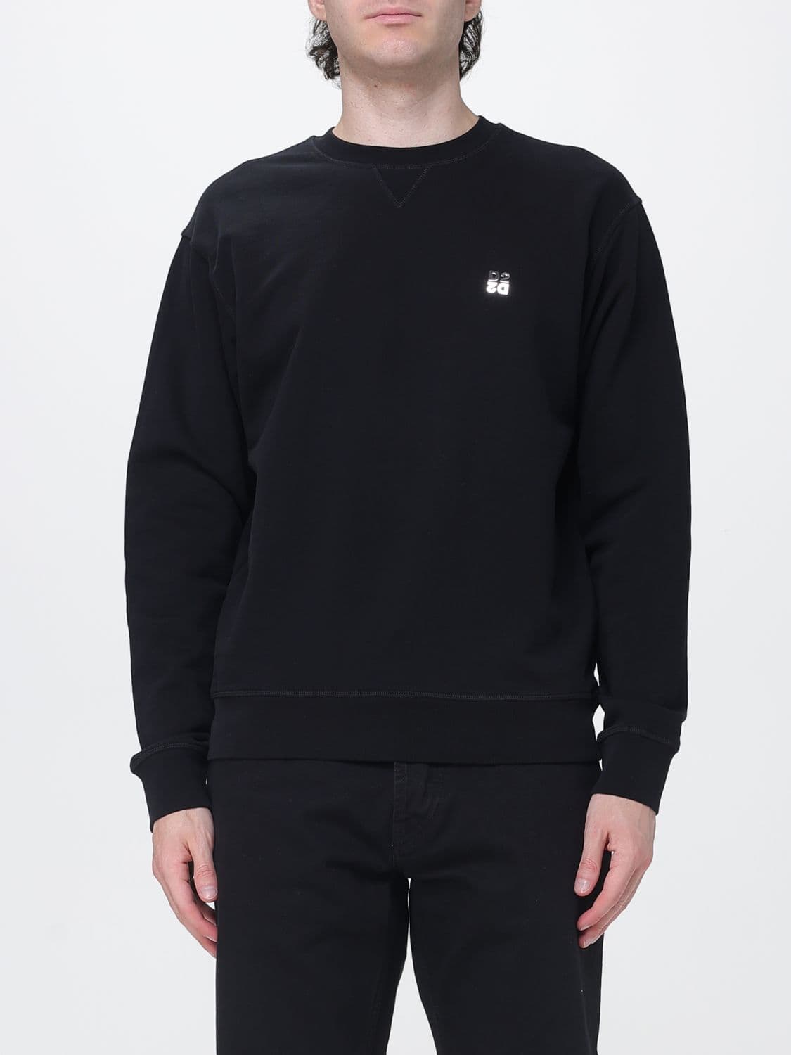 Dsquared2 Crewneck Cotton Sweatshirt with Contrast Logo