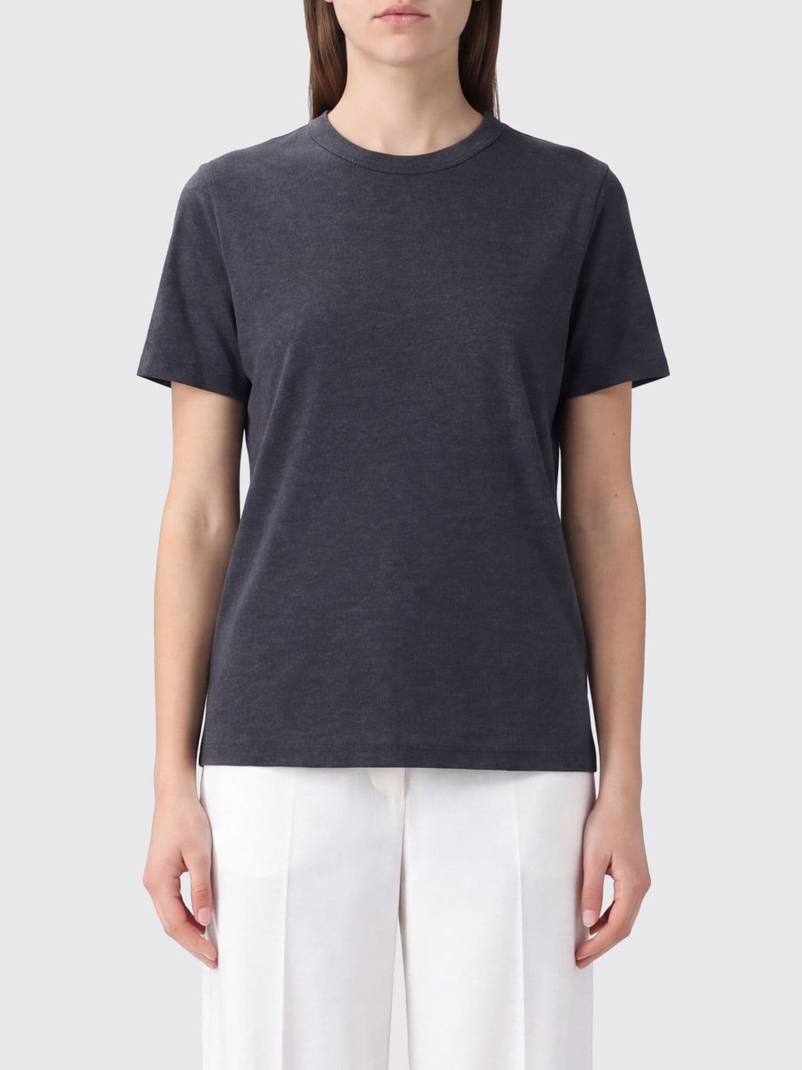 Brunello Cucinelli Short-Sleeved Crewneck T-shirt in Pure Cotton