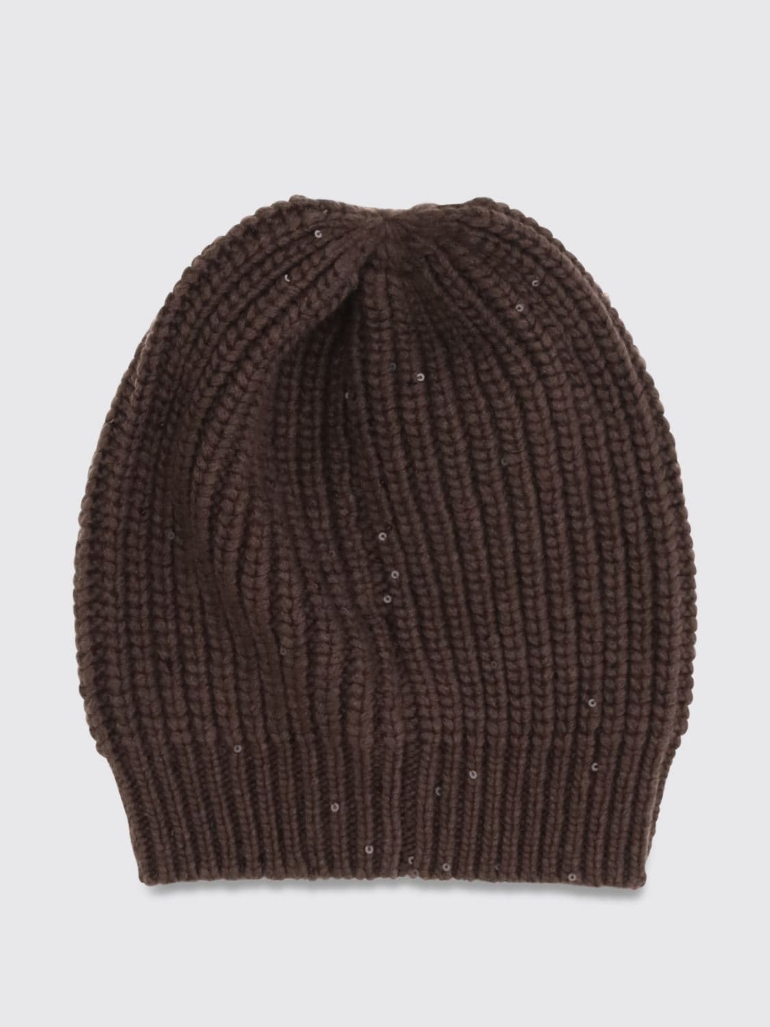 Brunello Cucinelli Cashmere and Silk Beanie with Sequins