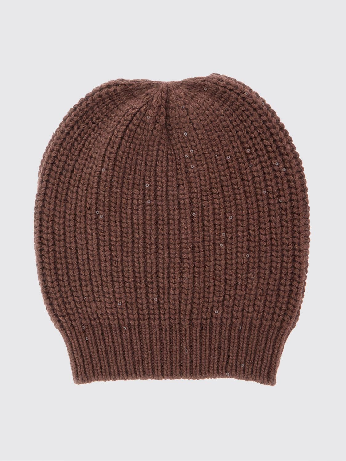 Brunello Cucinelli Cashmere and Silk Beanie with Sequins