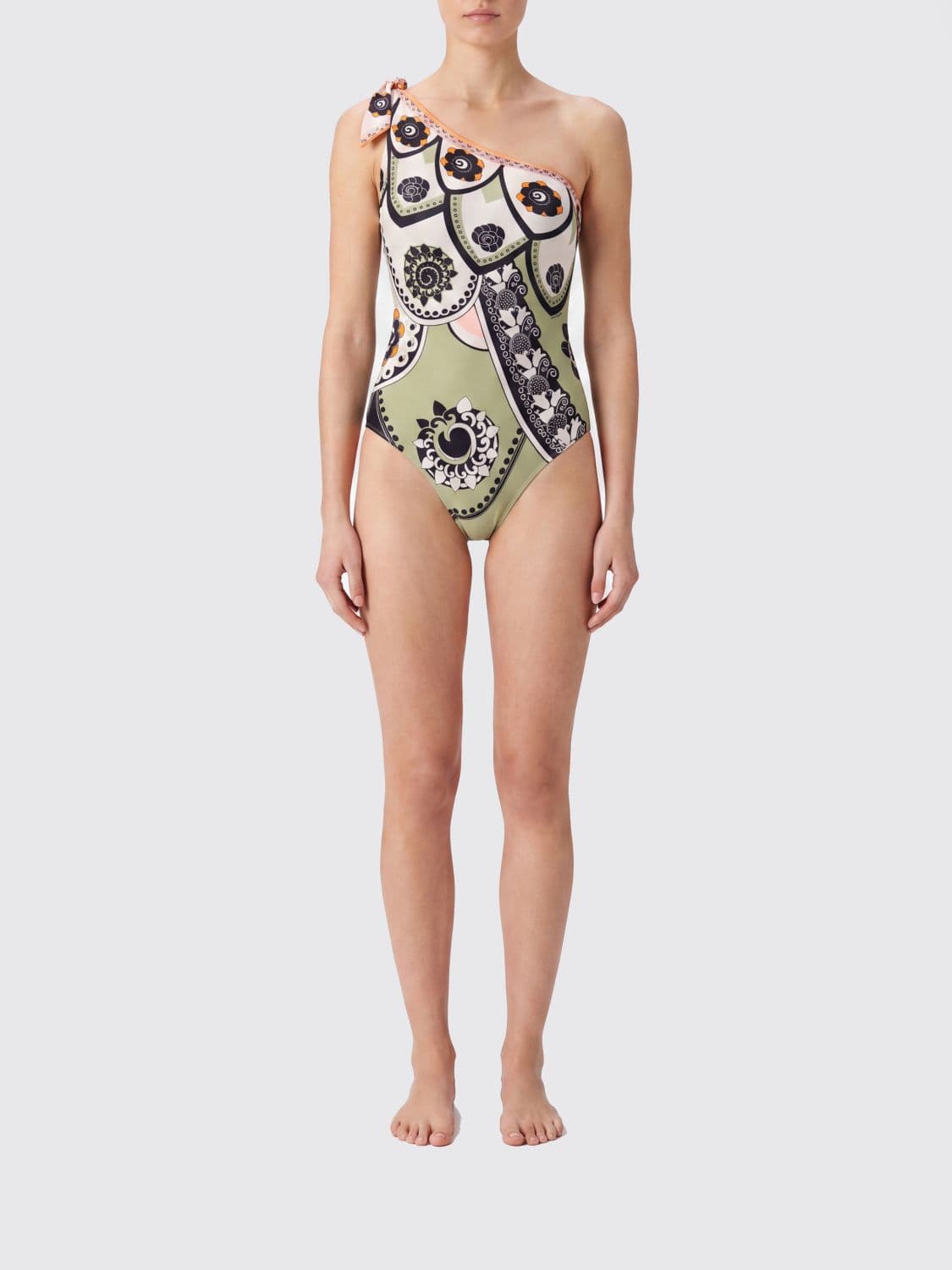 La Doublej Asymmetrical One-Shoulder Liberty Floral Print Swimsuit