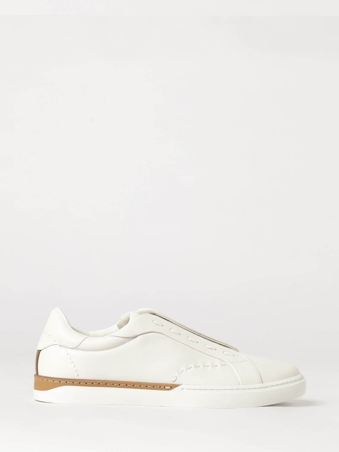 Fendi City Calfskin Slip-On Sneakers with Jacquard Logo
