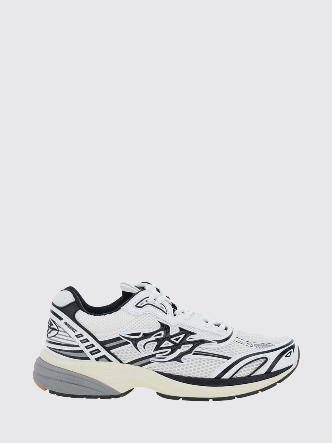 Amiri M-Tech Bicolour Leather and Mesh Trainers with Applied Logo