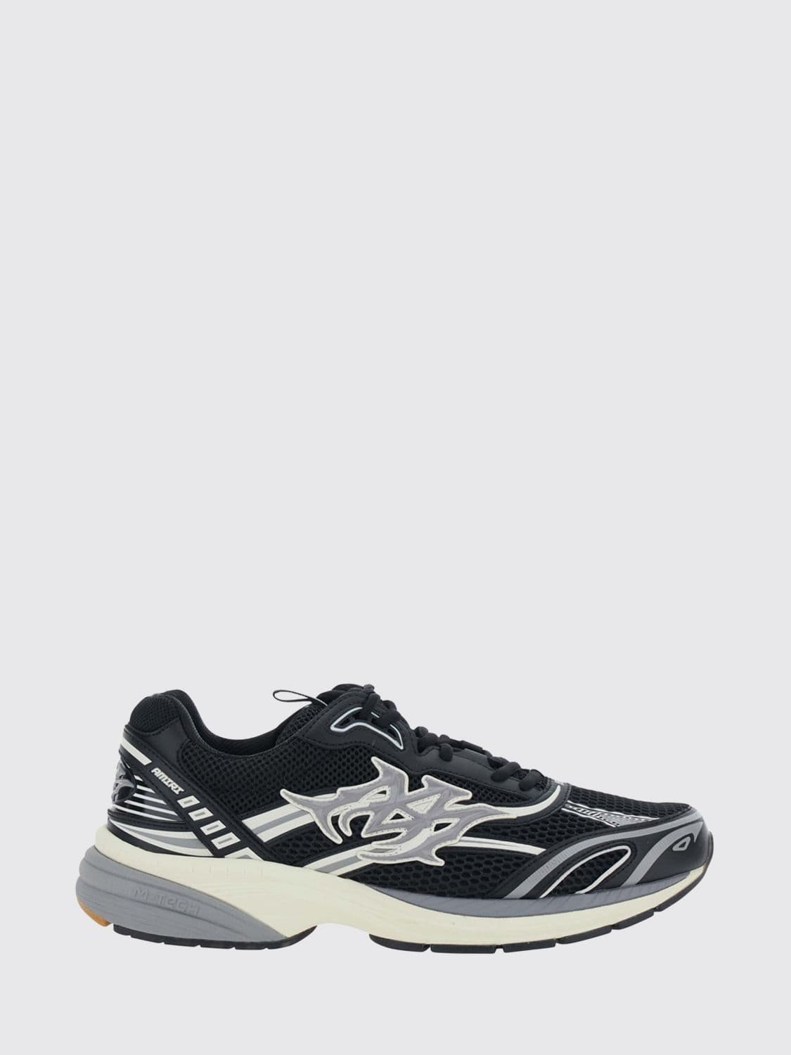 Amiri M-Tech Bicolour Leather and Mesh Trainers with Applied Logo