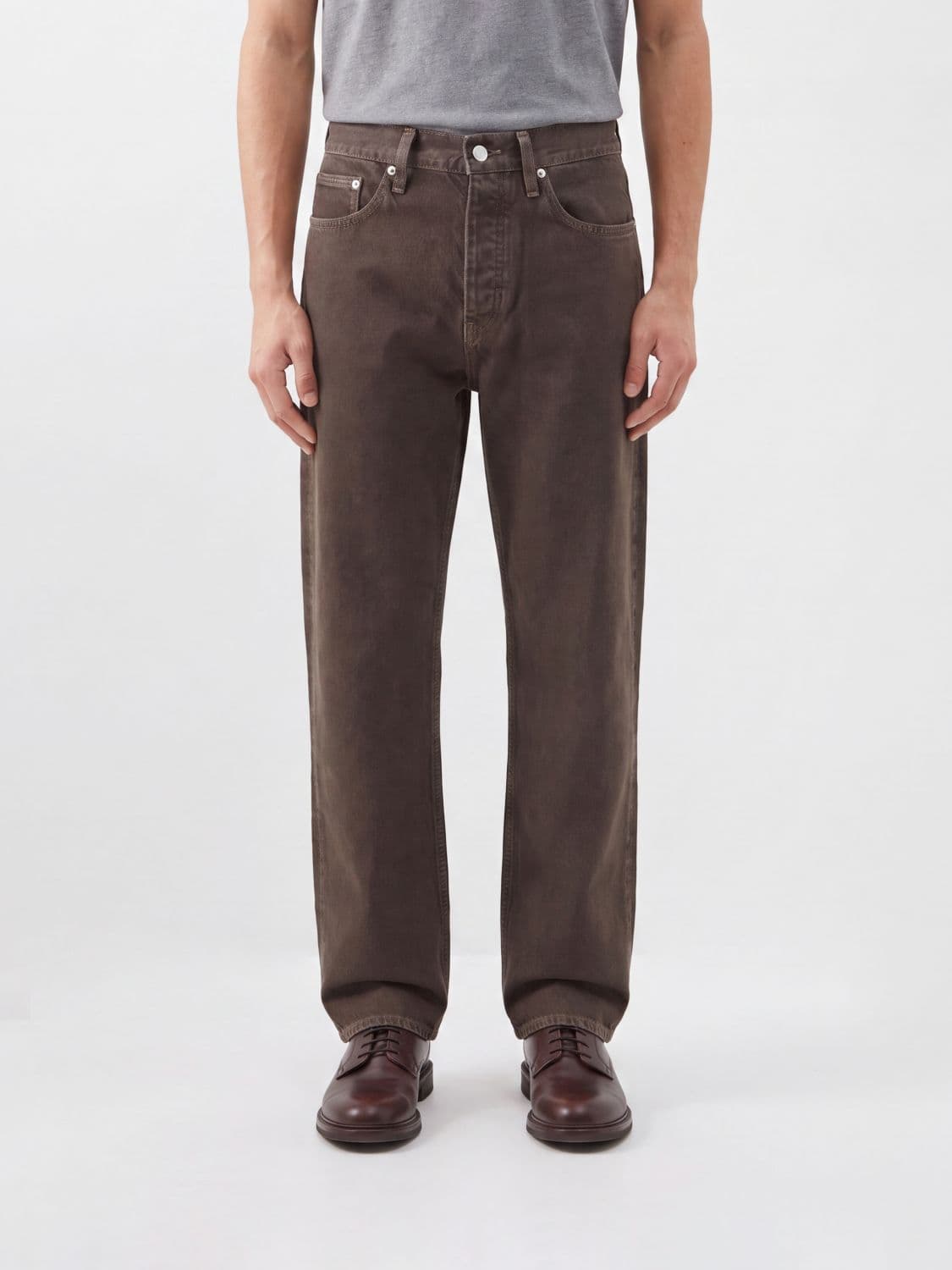 Sunflower 5-Pocket Wide-Leg Jeans in Vintage Denim with Rear Logo Patch