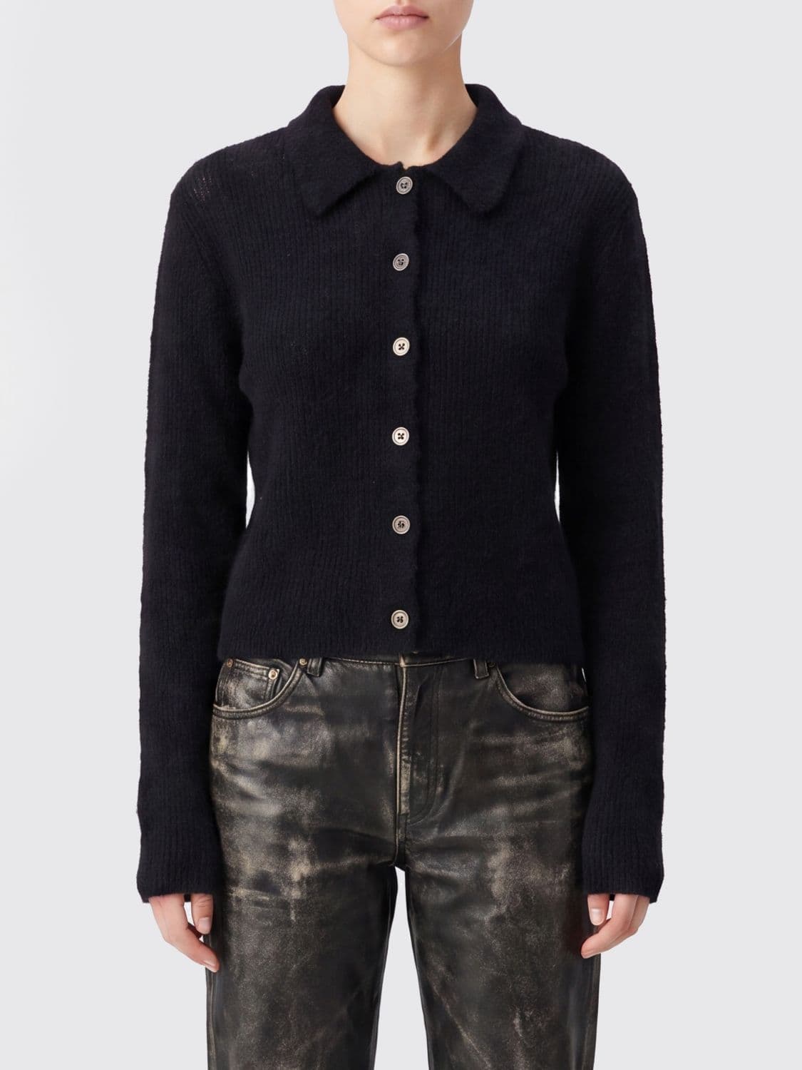 Our Legacy Long-Sleeve Slim Fit Cardigan in an Alpaca-Wool Blend · 36