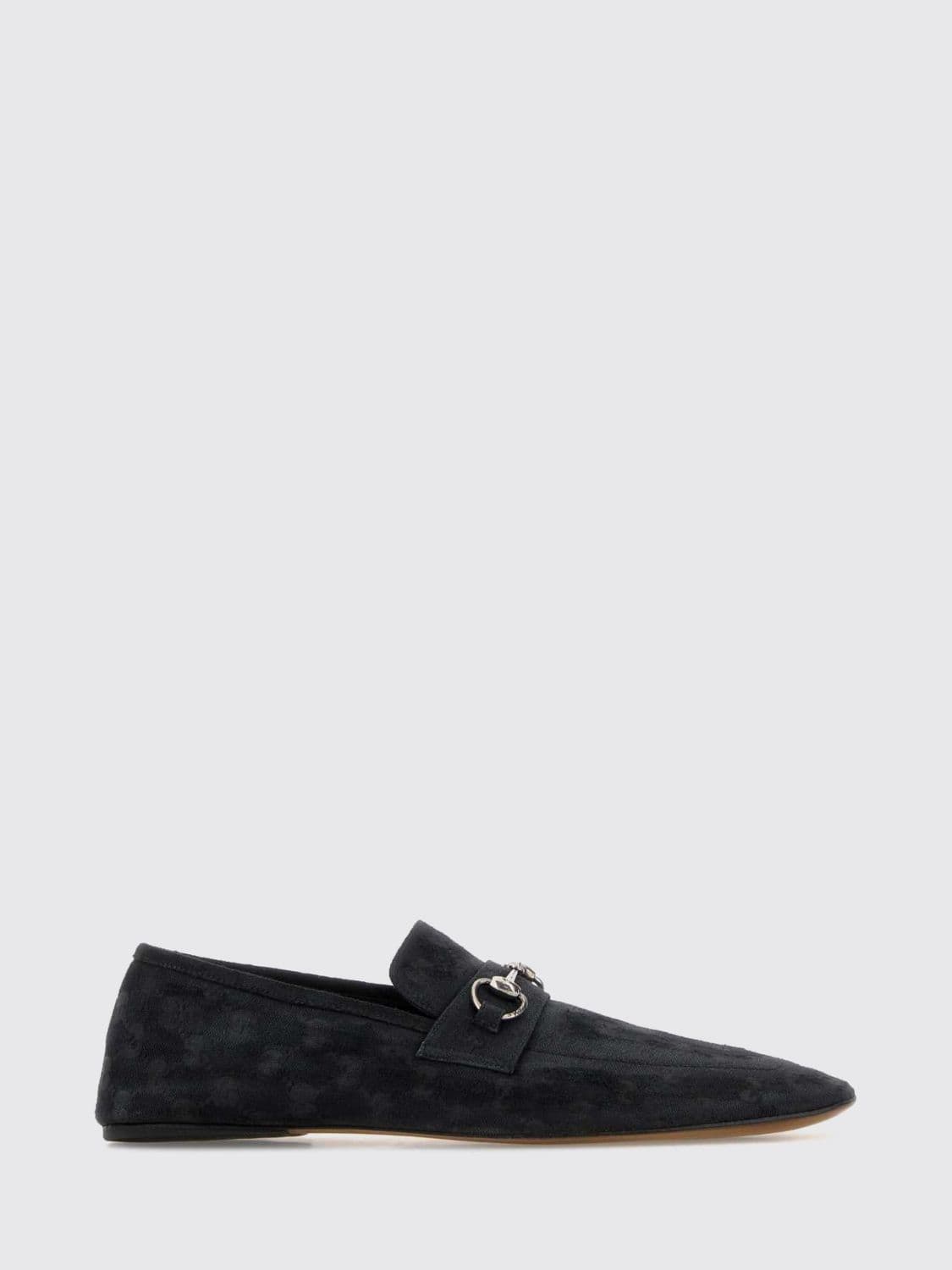 Gucci Ragazzo Loafers in Monogram Fabric with Vintage-Effect Horsebit