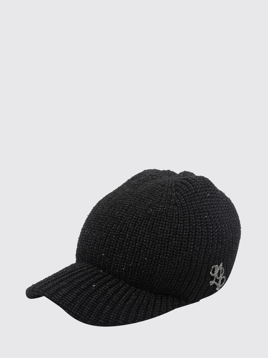Liu Jo Ribbed-Knit Baseball Cap with Metal Logo · OS