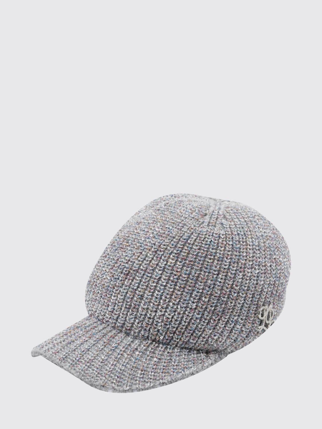 Liu Jo Ribbed-Knit Baseball Cap with Metal Logo